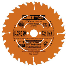 Пильний диск по дереву з тонким пропилом CMT 165х20х24 (271.165.24H)