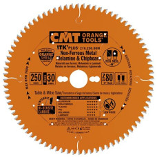 Пильний диск по алюмінію CMT 250х30х80 ITK PLUS® (276.250.80M)