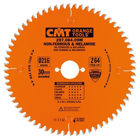 Пильний диск CMT 216x30x64Z по алюмінію та пластику (297.064.09M)