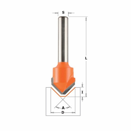 Фреза пазова V-подібна 135° для Alucobond CMT D18 I3,3 L60 S6 (715.002.11)