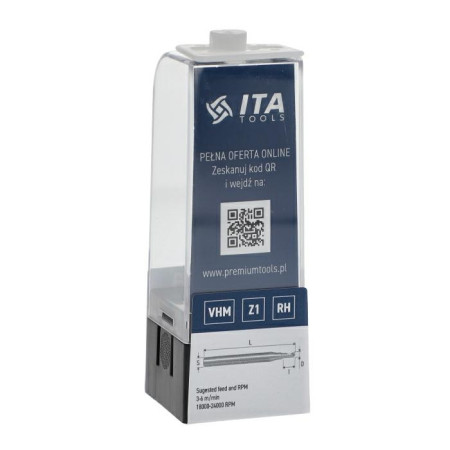 Фреза по алюмінію ITA TOOLS Z1 D4 I8 L60 S6 (SP01.04.008.060.06RE)
