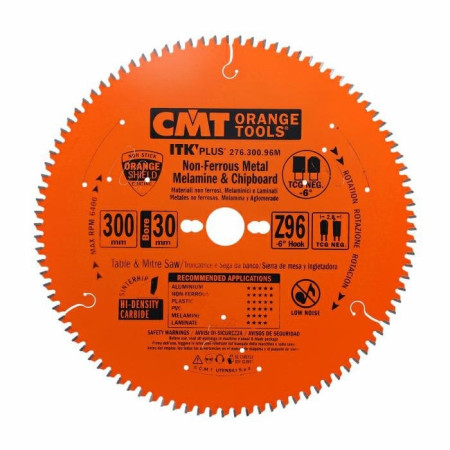 Пильний диск по алюмінію CMT 300х30х96 ITK PLUS® (276.300.96M)