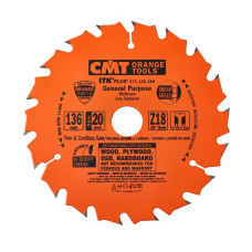 Пильний диск по дереву з тонким пропилом CMT 136х20х18 (271.136.18H)