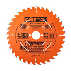 Пильний диск по дереву з тонким пропилом CMT 210х30х36 (271.210.36M)