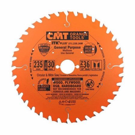 Пильний диск по дереву з тонким пропилом CMT 216х30х36 (271.216.36M)