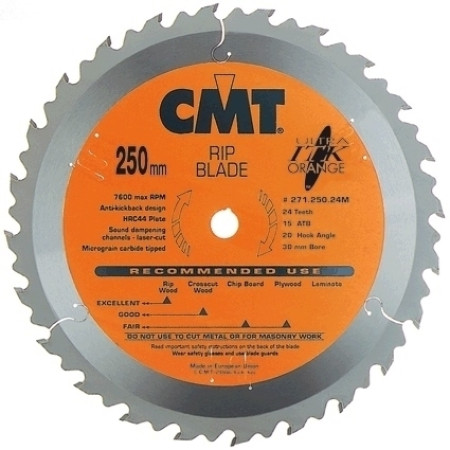 Пильний диск по дереву з тонким пропилом CMT 235х25х36 (271.235.36L)