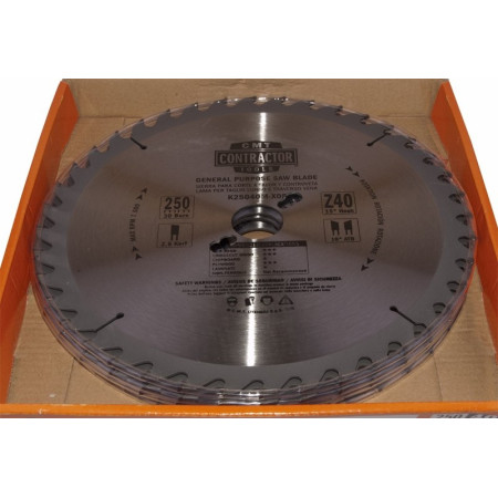 Пильний диск по дереву CMT 250х30х40 K CONTRACTOR® (K25040M-X05)