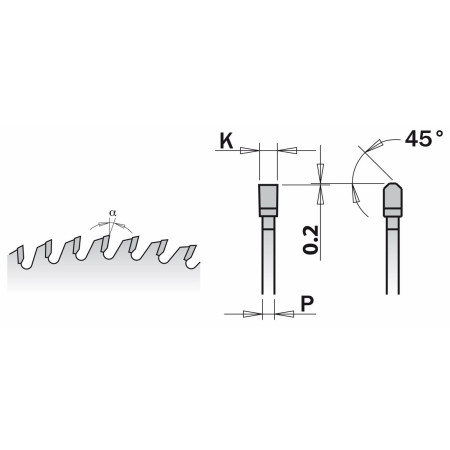 Пильний диск для форматно-розкрійного верстата по ДСП та ламінату CMT 250х30х80 ORANGE CHROME® (281.680.10M)