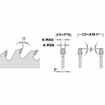Підрізний диск конічний CMT 80х20х12 для форматно-розкрійного верстата (S288.080.12H)