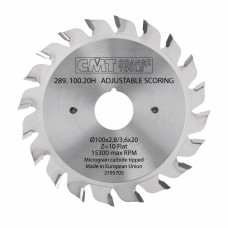 Підрізний диск двокорпусний CMT 100х20х20 для форматно-розкрійного верстата (289.100.20H)
