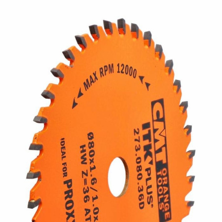 Пильний диск по дереву з тонким пропилом CMT 80х10х36 (273.080.36D)