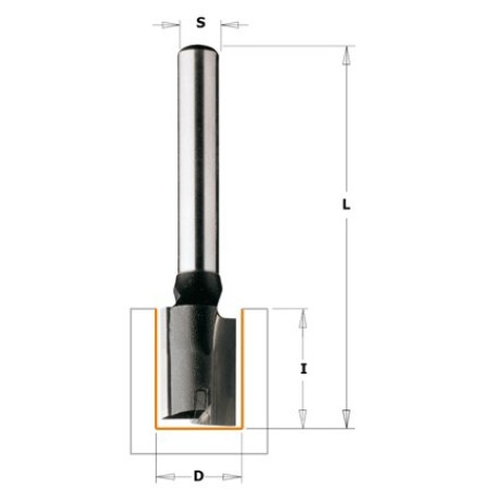 Фреза пазова з торцевим зубом CMT D12 I20 L60 S8 (174.120.11)