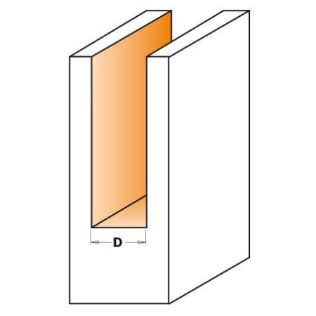 Фреза пазова з торцевим зубом CMT D16 I60 L110 S12 (177.161.11)