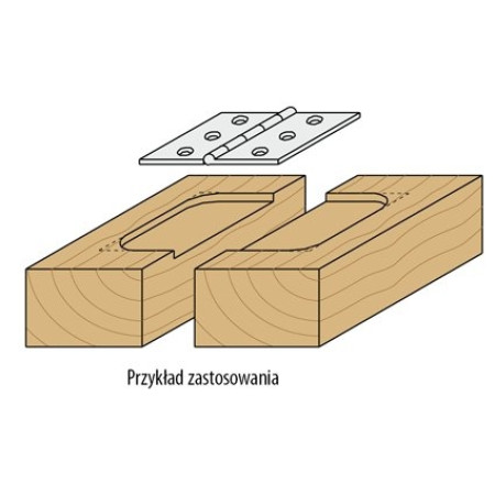 Фреза пазова для петель CMT D19 I19 L54 S6 з верхнім підшипником (701.190.11B)