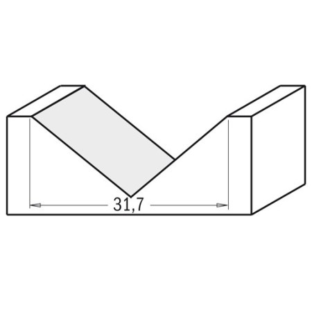 Фреза пазова V-подібна 90° CMT D31,7 I19 L63,5 S8 (915.317.11)