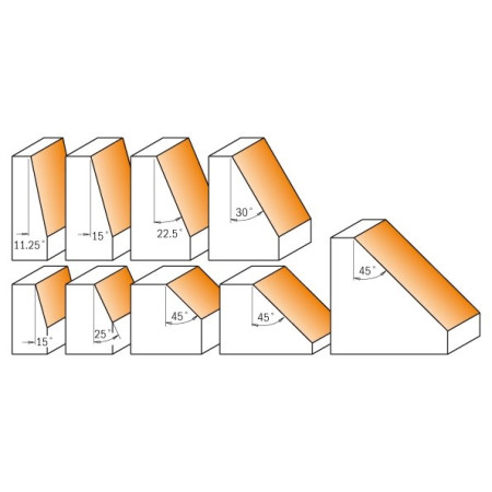 Фреза для фаски 15° CMT D19 I11,5 L54,9 S8 (936.130.11)
